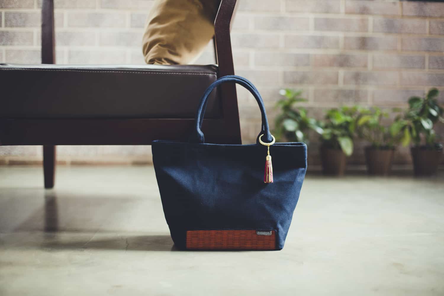 優雅假期藺草托特包-2